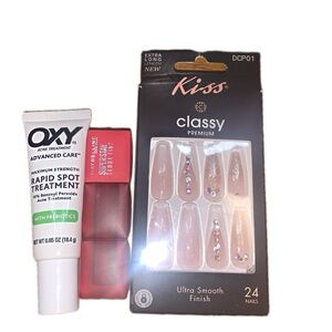 Kiss Classy Premium Nails / Maybelline Super Stay Teddy Tint / Oxy Maximum Skin